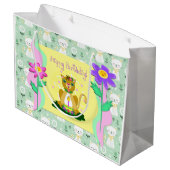 Bon Anniversaire Chats Grand Sac Cadeau (Dos Angle)