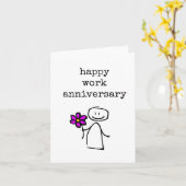 Bon Anniversaire de travail, Carte de voeux mignon (Fleur jaune)