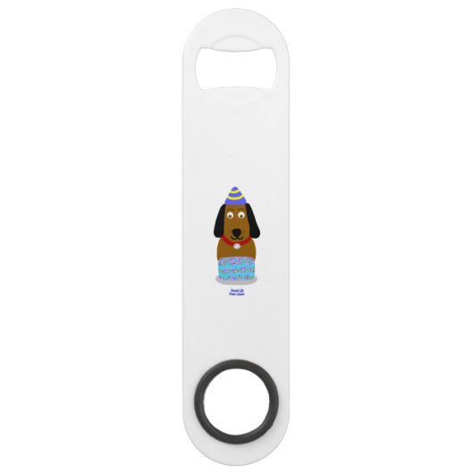 Bon Anniversaire Pup Speed Bottle Opener (Devant)