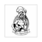 Bon Appetit Baker Rubberstempel (Afrduk)
