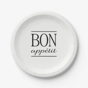 BON APPETIT Black Kitchen Quote Typografische Text Papieren Bordje