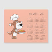 Bon Appétit Cartoon Chef Cook Dog Calendar 2026 (Voorkant)