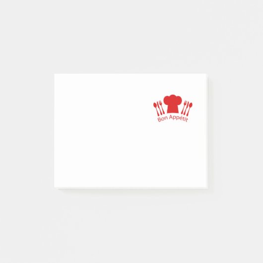 Bon Appetit Chef's Pet, mes en vork Post-it® Notes (Voorkant)