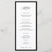 Bon Appetit Classic Elegante Fancy bruiloft Menu (Voorkant)