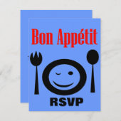 Bon Appetit Dinner Party Kaart (Voorkant / Achterkant)