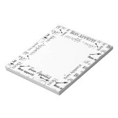 Bon Appetit Gourmet Chef Elegant Pattern Notitieblok (Gedraaid)