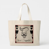 Bon Appetit Grote Tote Bag (Achterkant)