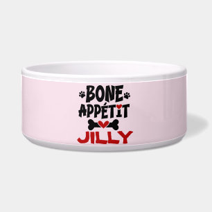 Bon Appetit Hondenkom met Naam Voerbakje