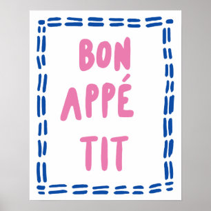 Bon Appétit Keuken Muur Kunst Moderne Minimalist Poster
