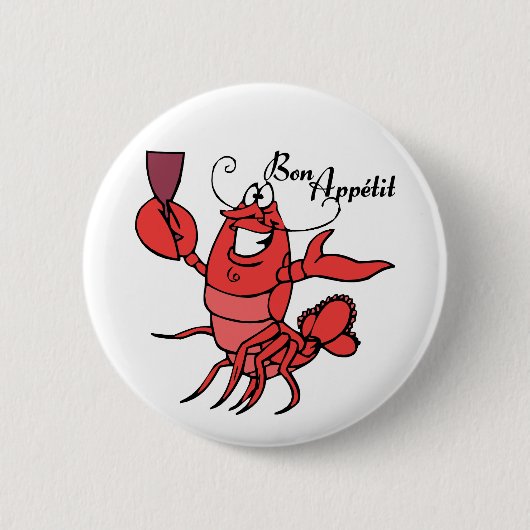 Bon Appetit Lobster Ronde Button 5,7 Cm (Voorkant)
