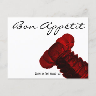 Bon Appétit Maine Lobster Tail Recipe Card Briefkaart