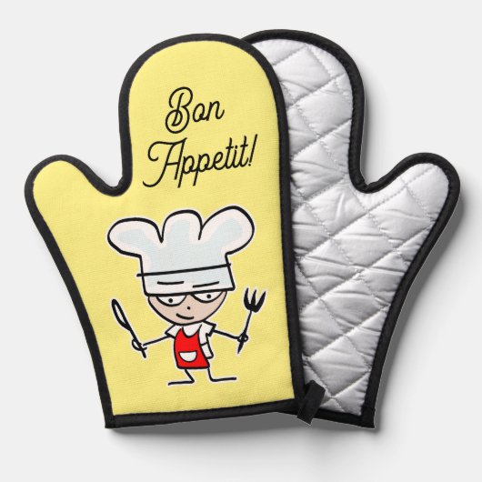 Bon Appétit mitt au four avec mignon chef de bande (Recto/Verso)