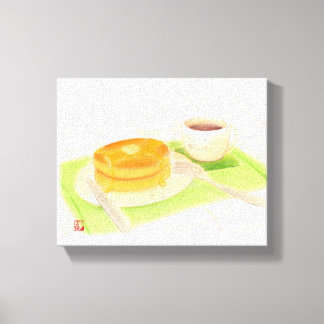 Bon appétit "pancake" canvas afdruk