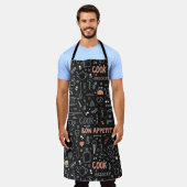 Bon Appetit Pattern Schort (Gedragen)
