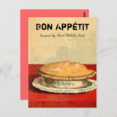 Bon Appetit Pie Recette Carte (Devant / Derrière)