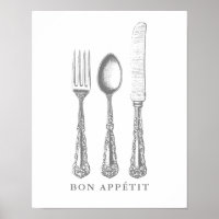 Bon appétit poster français citation modèle