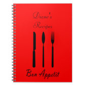 Bon Appetit Table Paramètre Recette Carnet (Devant)