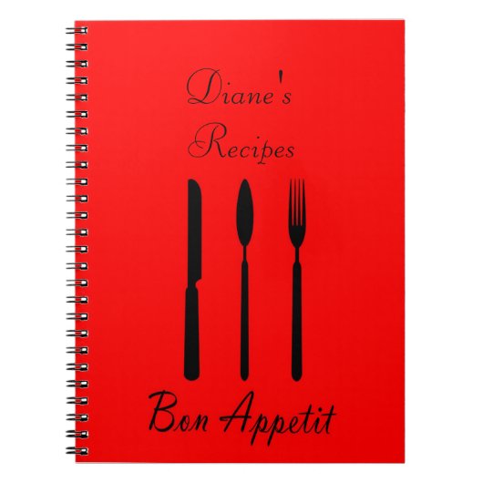 Bon Appetit Table Setting Recipe Notitieboek (Voorkant)