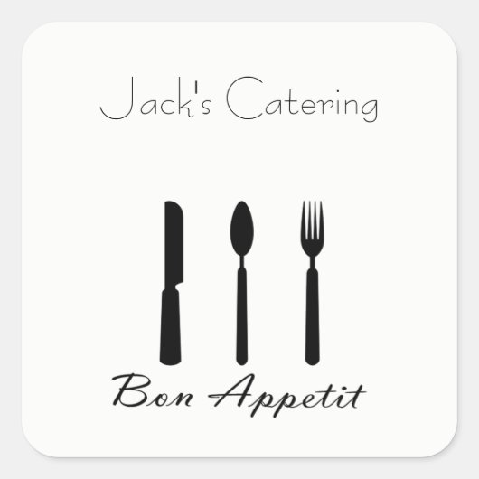 Bon Appetit Table Setting Sticker (Voorkant)