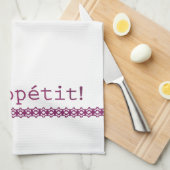 Bon Appétit Tea Towel Paarse Lace Theedoek (Quarter Fold)