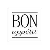 BON APPETIT Typography Food Quote Rubberstempel (Afrduk)