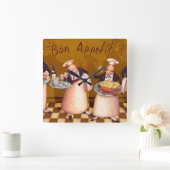 Bon Appétit Vierkante Klok (Huis)