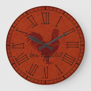 Bon Appetit Vintage Landelijke Haan Grote Klok