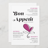 Bon Appetit Wedding Dinner Menu (Voorkant / Achterkant)
