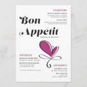 Bon Appetit Wedding Dinner Menu (Voorkant)