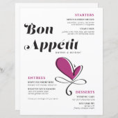 Bon Appetit Wedding Dinner Menu (Voorkant / Achterkant)