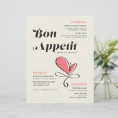 Bon Appetit Wedding Dinner Salmon Paper Sheet (Staand voorkant)