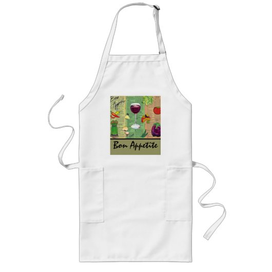 Bon Appetite long apron Lang Schort (Voorkant)