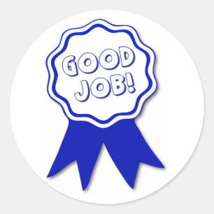 Bon autocollant du travail