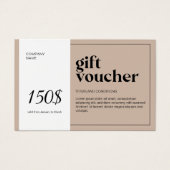 Bon cadeau de code QR moderne (Devant)