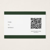 Bon cadeau de code QR moderne (Dos)