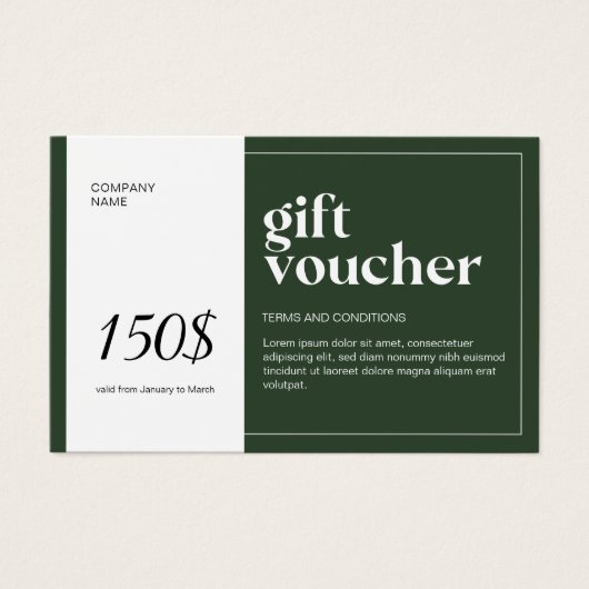 Bon cadeau de code QR moderne (Devant)