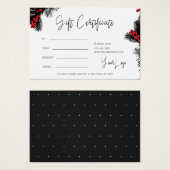 Bon cadeau du logo de Noël (Devant & derrière)