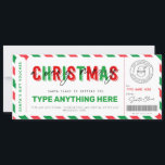 Bon cadeau Noël Père Noël Modèle pour enfants<br><div class="desc">Ces billets-cadeaux do-it-yourself sont parfaits pour les cadeaux de dernière minute ou quelque chose que vous n'avez pas encore acheté.</div>