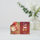 Bon carte de visite 50 $ (Debout devant)