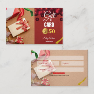 Bon carte de visite 50 $