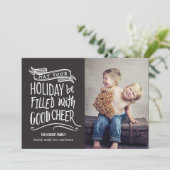 Bon Carte photo de fête de Noël - Couleur modifiab (Debout devant)