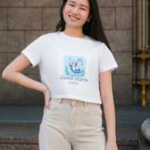 Bon Charme, Design bleu, T-shirt personnalisé