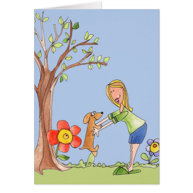 Bon chien - carte vierge (Devant)