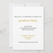 Bon chien humour invitation à la retraite (Dos)