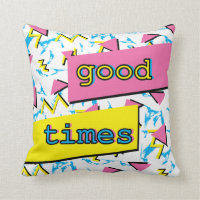 Bon coussin de temps de rétro motif