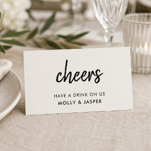 Bon de boisson Carte de coupon minimaliste gris