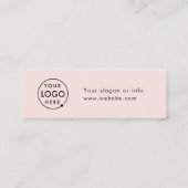 Bon de boisson | Carte de logo de l'événement Pink (Dos)