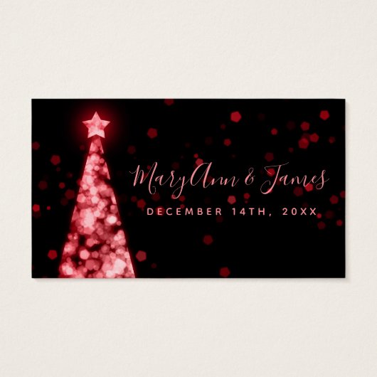 Bon de boisson Mariage de Noël rouge (Dos)