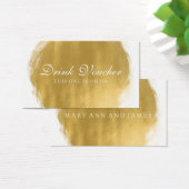 Bon de boisson mariage Gold Paint Look (Bureau)