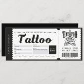 Bon de carte cadeau de tatouage Certificat (Devant / Derrière)
